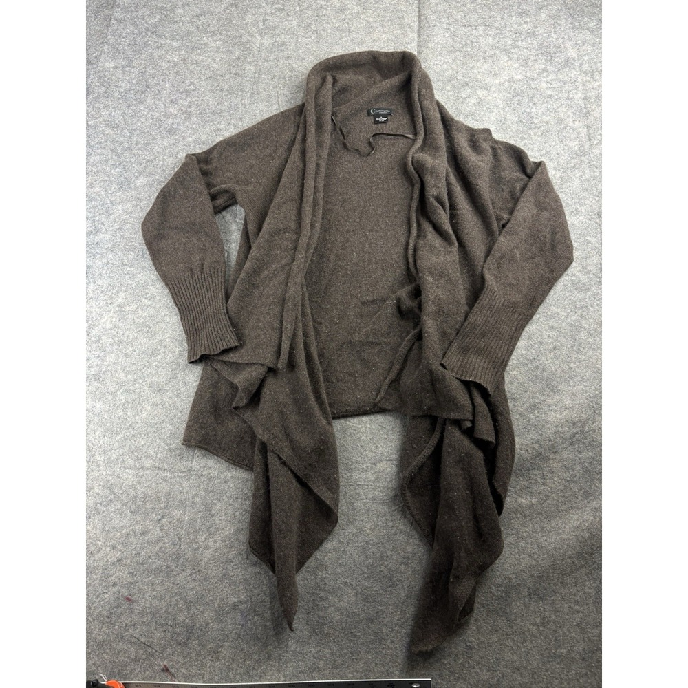 Bloomingdales Cashmere Cardigan Sweater 2Ply Open Front Women's M Timeless Cozy